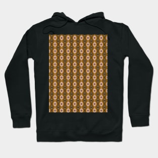 Brown and Orange Ovals and Curves Seamless Pattern 1970s Inspired Hoodie